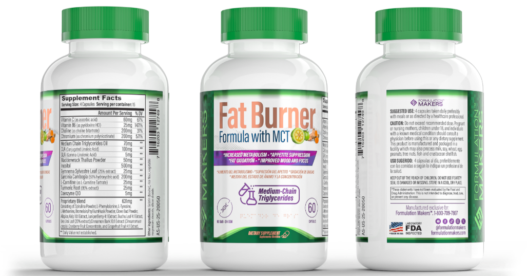 Quemador de grasa Fat Burner con MCT